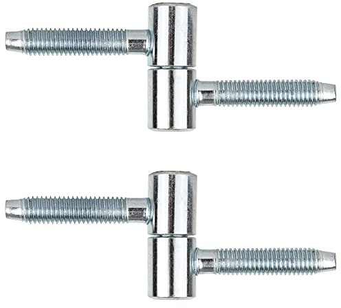 Türbänder Innentür APECS Zargenbänder auf Stahl verzinkt 2 zweiteilig Einbohrbänder für gefälzte Türen Band Gr. ø16 mm Tragkraft bis 40 kg 2-er set - Türscharnier Zimmertür Holztüren Modell 904 D16x42