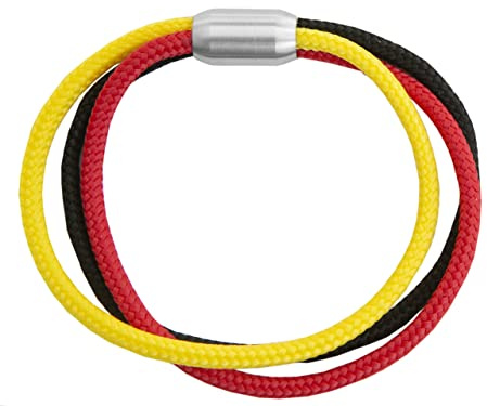 Paris Montana Hochwertiges Segeltau-Fanarmband mit Nationen-Flagge, Magnetverschluss, 8 mm Durchmesser, Handmade, Robust, Wasserdicht, Verschiedene Varianten, Unisex, für Sport- und Eventfans