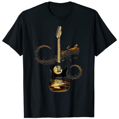 Gitarre Tshirt Gitarrist Musik Vintage Konzert Gitarristen T-Shirt