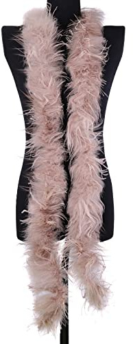 DIY Feder Boa,Asudaro Flauschige Federboa Flauschige Marabu Feder Boa DIY Frauen Verkleidung Dekor Truthahnfedern Boa zum Basteln Zubehör Für Bastelarbeiten Kostüme Halloween Hochzeiten,2m Tiefrosa#36