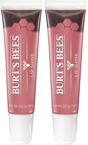 Burt's Bees 100% Natural Moisturizing Lip Shine, Blush - 1 Tube (Pack of 2)
