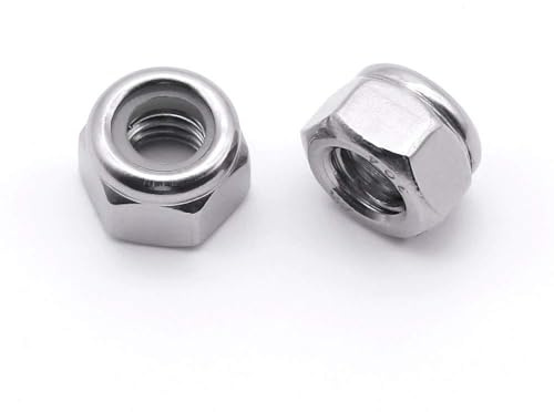 Nyloc UNC - Dadi autobloccanti in acciaio zincato, 1/2 mm, con inserto in nylon, per bulloni, viti e elementi di fissaggio, fai da te e uso industriale
