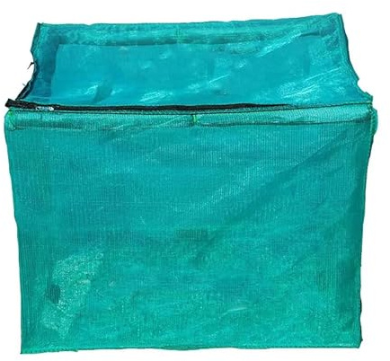 Lawaia Käfig Netz Fischfalle Fischnetz Faltbare Fisch Netz Tragbare Fischzucht käfig mit Abdeckung und Schwimmer Fischernetz für Teich, Fischzucht, Aquakultur ﻿ (100cm X 100cm X 100cm)
