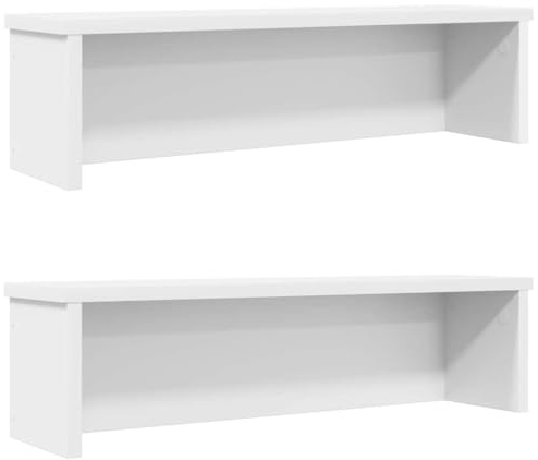 vidaXL Köksställ stapelbara 2 st vit 60x15x16 cm