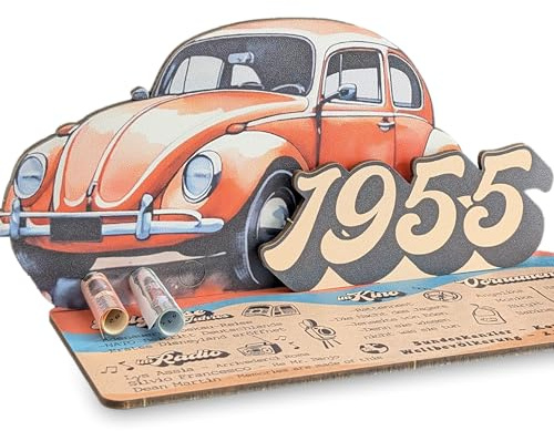 70 Geburtstag - Damals.. 1955 3D-Holzkarte | Geldgeschenke, Geschenk 70., 70 Geburtstag Männer & Frauen, 70. Geburtstag Geldgeschenk, Geburtstagskarte 70, 70 Geburtstag Deko