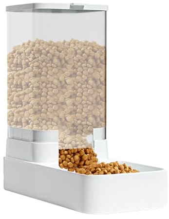 Dispensador Automático De Comida Para Mascotas - Automático Para Gatos Con Tolva Antiderrames | Estación de Alimentación con Capacidad de 3.8 Litros, Bebedero Integrado para Interior, Exterior y Viaje