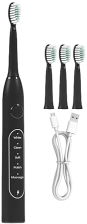 Cepillo Eléctrico Para Adultos | Cepillo Eléctrico Recargable | Herramienta De Limpieza Bucal Portátil Para Uso En El Hogar, Durante El Día, En Viajes, Campamentos Y Bajo La Ducha