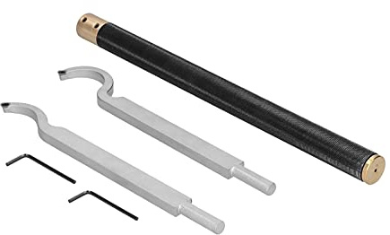 Fyearfly Juego de herramientas de torneado de madera, acabado de torno hueco de cuello de cisne, cortes de precisión fáciles, incluye llaves hexagonales, solución de manualidades asequible