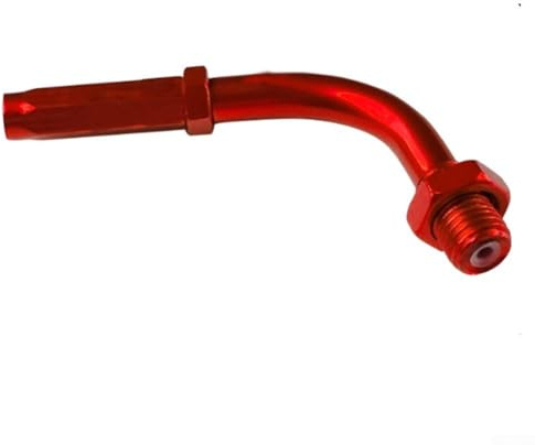 Ajustador de cable del acelerador de aluminio CNC de 90 grados para la mayoría de motocicletas, motos de cross y ATV, tornillo de cable del acelerador ajustable de alta resistencia (rojo)