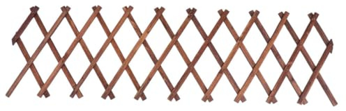 NOLITOY Treillis de Jardin en Bois Carbonisé 44X22 CM Support Extensible pour Plantes Grimpantes Clôture Murale Résistante aux Intempéries pour Vignes et Concombres en Extérieur