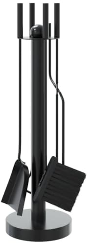 Serviteur de Cheminée, Ensemble d’Outils Ustensile Accessoire pour Cheminée 5 pièces 18 x 56 cm Acier