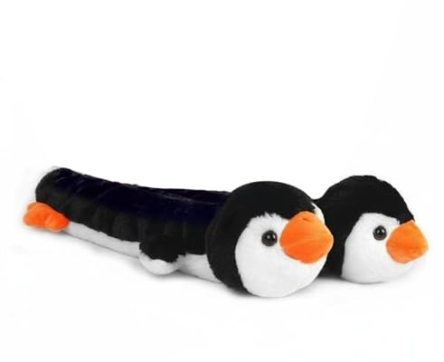 MotiveTech 2 Stück Plüsch Kufenschoner Rostschutz Tier Kufenschoner elastische Öffnung weiche Schlittschuhüberzüge für Kinder, Eiskunstlauf, Pinguin