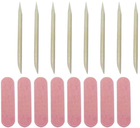 SHINEOFI Limes à Ongles en Bois Ponceur et Polisseur D'ongles Lot de 100 pour Manucure Professionnelle Ponceur et Polisseur D'ongles pour Pédicure et Soins des Mains