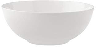 Villeroy & Boch Royal Ciotola Rotonda per Insalate, Pasta e Contorni, Porcellana Premium Bone, Bianco, 21 cm