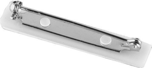 Schmalz Werbeservice Broschennadel selbstklebend, 42 x 7 mm, 25 Stck., Silber, Elegant und Modern