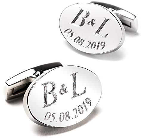Diamandi Manschettenknöpfe mit Gravur | persönlichen Text gravieren Lassen | Schmuck für Herren | aus Berlin