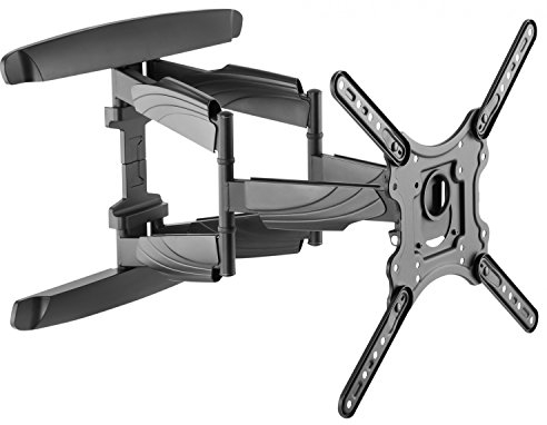 RICOO TV Wandhalterung Fernseher Halterung Fernsehhalterung für Wand Universal für 32-55 Zoll Smart Flach Curved Schwenkarm S5344 Schwenkbar Neigbar Fernseh-Arm bis 45 Kg & VESA 400 x 400 mm