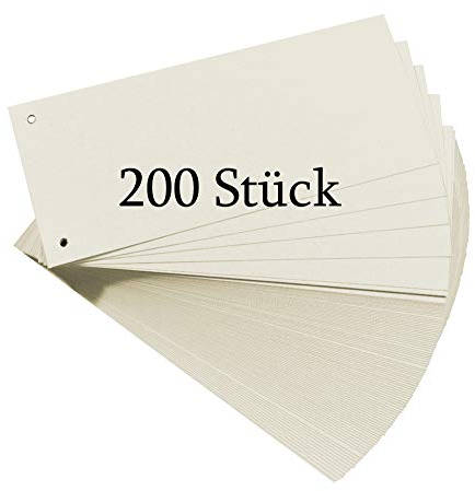 Herlitz 10843654 Trennstreifen, 100-er Packung, Weiß (2er Pack)