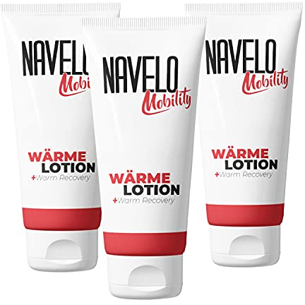 3er Pack Navelo Mobility Wärme Lotion - Warm Recovery | bei Verspannungen und Blockaden | Angenehm pflegende Wärmecreme ohne zu reizen | Wärmesalbe | wie Wärmepflaster
