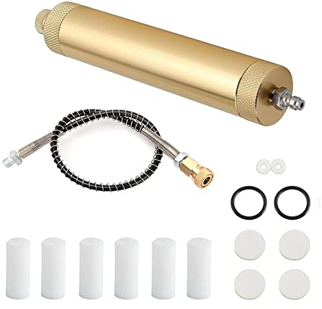 Luftkompressor Filter, Wasser und Ölabscheider Filter mit Hochdruckschlauch, PCP Luftfilterpumpe Hochdruck Luftfilter mit Schnellanschluss, Tauchen Öl-Wasser Abscheider Regler