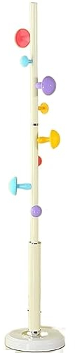 ZUMAHA Kindergarderobe, niedlicher Pilz-Kleiderständer mit 8 Haken, einfach zu montierender Garderobenständer für Eingangsbereich/Wohnzimmer/Schlafzimmer