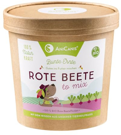 AniCanis Bio Rote Beete Hunde-Flocken Barf - Antioxidantien - 175g | reich an Eisen & Folsäure, Nährstoffversorgung, Rohkost-Qualität, Einzelfuttermittel, ohne Zusatzstoffe