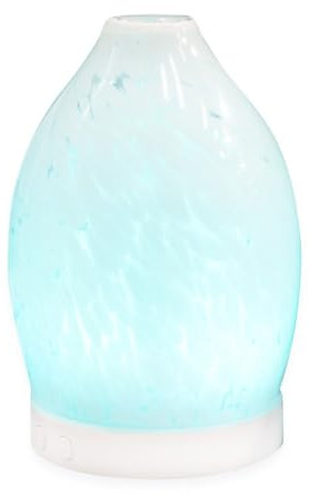 ValueLights | White Confetti Glass Aroma Diffuser Lamp Essential Oil Aromatherapy Colour Changing Mood Light for Bedroom, Office, Spa and Home | Beauty & Wellness, Home Décor & Improvement Essential