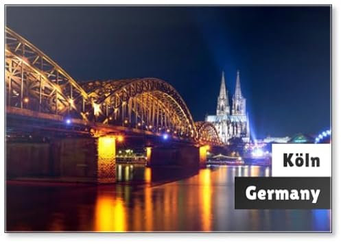 Kühlschrankmagnet Köln Am Rhein Mit Dom Und Hohenzollernbrücke