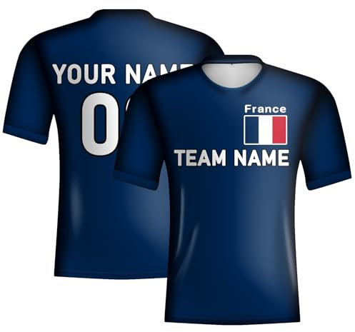 tiansiaben Kit da calcio per bambini tuta da calcio, Inghilterra/Spagna/Francia/Germania/Italia Bandiera Paese Badge Jersey Unifrom per ragazzi, nome squadra personalizzata Numero Euro Coppa del Mondo