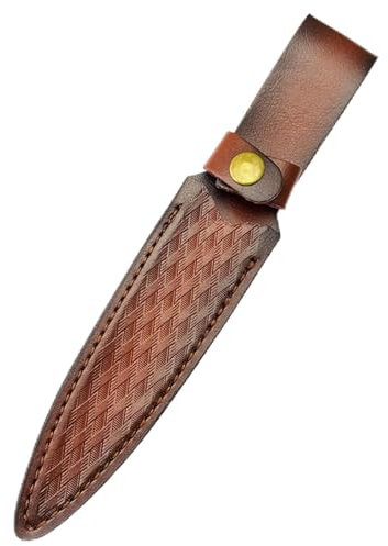 RIVDEE Etui Couteau Cuir, Étui à Couteaux en Cuir Pliant Housse, Postuler à pour Couteau de Poche-Brun