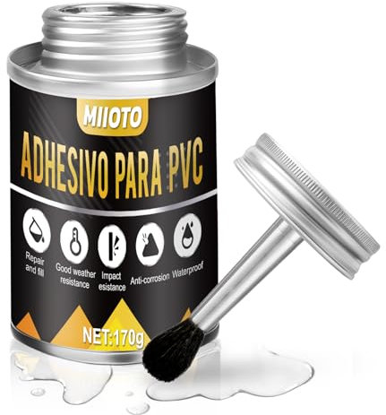 Miioto Colla PVC Piscina Gonfiabile, Ripara Gonfiabili, Kit Riparazione Materassi Gonfiabili, Kit Ripara Piscina per Piscina Fuori Terra, Adatto per Kayak, Tende, Anello per Nuoto, 170g