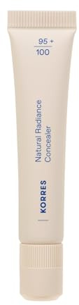 KORRES Natural Radiance Concealer Medium 02, cremiger, leichter Concealer mit mittlerer Deckkraft und einem natürlich leuchtenden Finish, lässt Augenringe verschwinden, vegan, 8 ml | cremiger, leichter Concealer mit natürlich leuchtenden Finish, lässt Augenringe verschwinden, vegan, feuchtigkeitsspendend