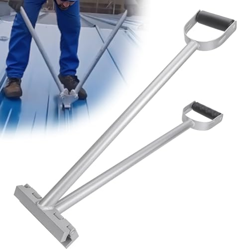 Helivivfy Professional 2 in 1 Standing Seam Tool,Leak-Proof Metal Roofing Bending Pliers, Non-Slip Ergonomic Handle Sheet Metal Hand Seamer for Edging, Roofing & Clamping