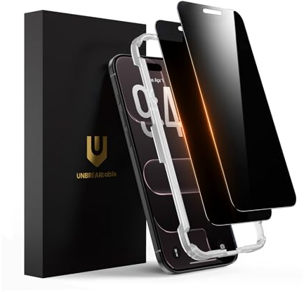 UNBREAKcable Panzer Sichtschutz Glas für iPhone Air, Blickschutz Schutzfolie [99,99% HD-Klarheit, Härtegrad 9H, Einfache Montage, Hüllenfreundlich, Blasenfrei] für Apple Air 6.5 - 2 Stück