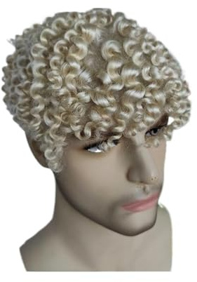 Parrucca uomo Sistema di capelli umani Parrucchino riccio Protesi for maschili in pizzo pieno svizzero
