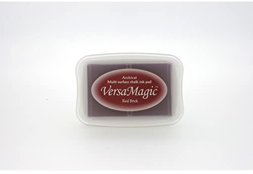 Tsukineko VG53 VersaMagic Kreide-Finish Stempelkissen, Synthetic Material, braun, 9.9 x 6.6 x 1.8 cm