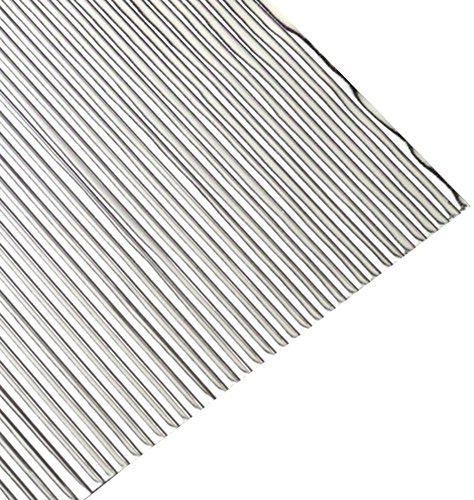 Efco und flach Wachs Streifen, Silber Brilliant, 200 x 1 mm, 30-TLG.