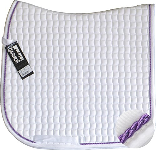 Eskadron Cotton Schabracke White, Einer Kordel in lila, Form:Springen