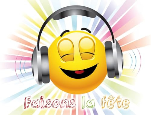 Edition Colibri (10701 FR Invitations Smiley en Français FAISONS LA FêTE lot de 10 cartes d‘invitation rigolotes Smiley-/Émoticône pour un anniversaire