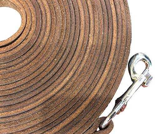 Schnüffelfreunde Schleppleine 10m für Hunde aus Leder - für kleine und große Hunde - Longierleine für Pferde