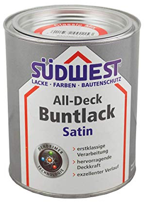 Südwest All-Deck Buntlack Satin RAL 1021 Rapsgelb 0,75 Liter