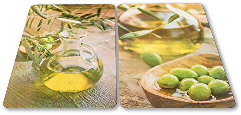 Copertura per piano cottura in vetroceramica, 60 x 52 cm (due pezzi da 30 x 52 cm), per piano cottura a induzione, sicura, para-spruzzi 1291