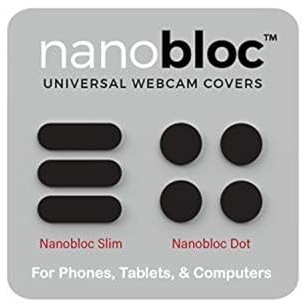 Eyebloc Nanobloc Universal Webcam Covers - Privacy Protection Accessory, No Residue Application - Dots and Bars, 7 Pieces