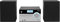 MEDION P64187 Micro Audio System Kompaktanlage (DAB+, PLL UKW Radio, Bluetooth, USB Anschluss, AUX, 2x50 W) Silber