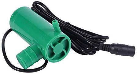Riloer Bomba de agua sumergible de 12 V CC, bombas de agua de flujo Hmax 9 M 500 L/h, para estanque de jardín