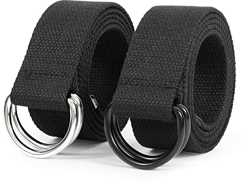 JasGood Herren Canvas Gürtel, Gewebter Casual Gürtel, 3.8cm Breit