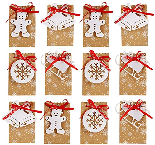 Porte-gâteaux, Boîte à gâteaux, Boîte de rangement, Boîtes cadeaux de Noël en papier kraft Conteneurs de bonbons Sacs de bonbons de fête de Noël for la fête du festival de Noël, Ornements de Noël, Déc