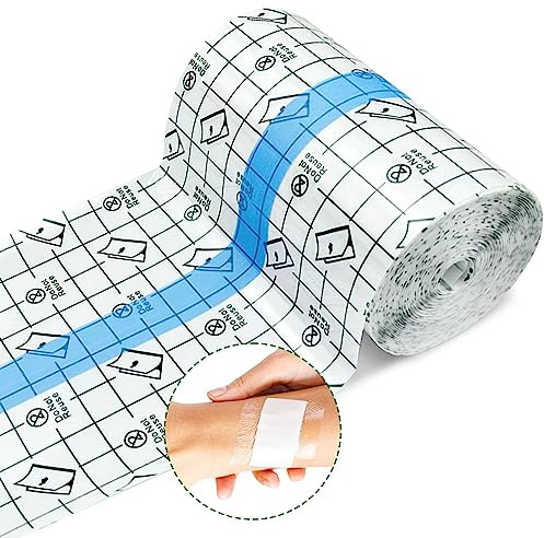 Cerotti Impermeabili 10 cm x 10 m per Doccia, Trasparenti, Post Operatorio, Pellicola per Tatuaggi - Adatto per Proteggere Ferite