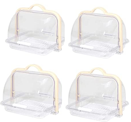 Bella Portapane Portapane classico in plastica trasparente con contenitore per il pane con coperchio arrotolabile di grande capacità Contenitore per la conservazione del pane ventilato Moda Generoso