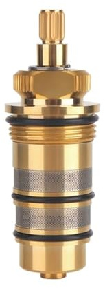 CioNeL Mix Tap Inner Cartridge Replacement, Spare Valves, Brass Ceramic, Ceramic Tap Valve Brass Bath Shower Thermostat Cartridge for Mixer Valve Shower Bar Mixer Tap Valve Cartridge